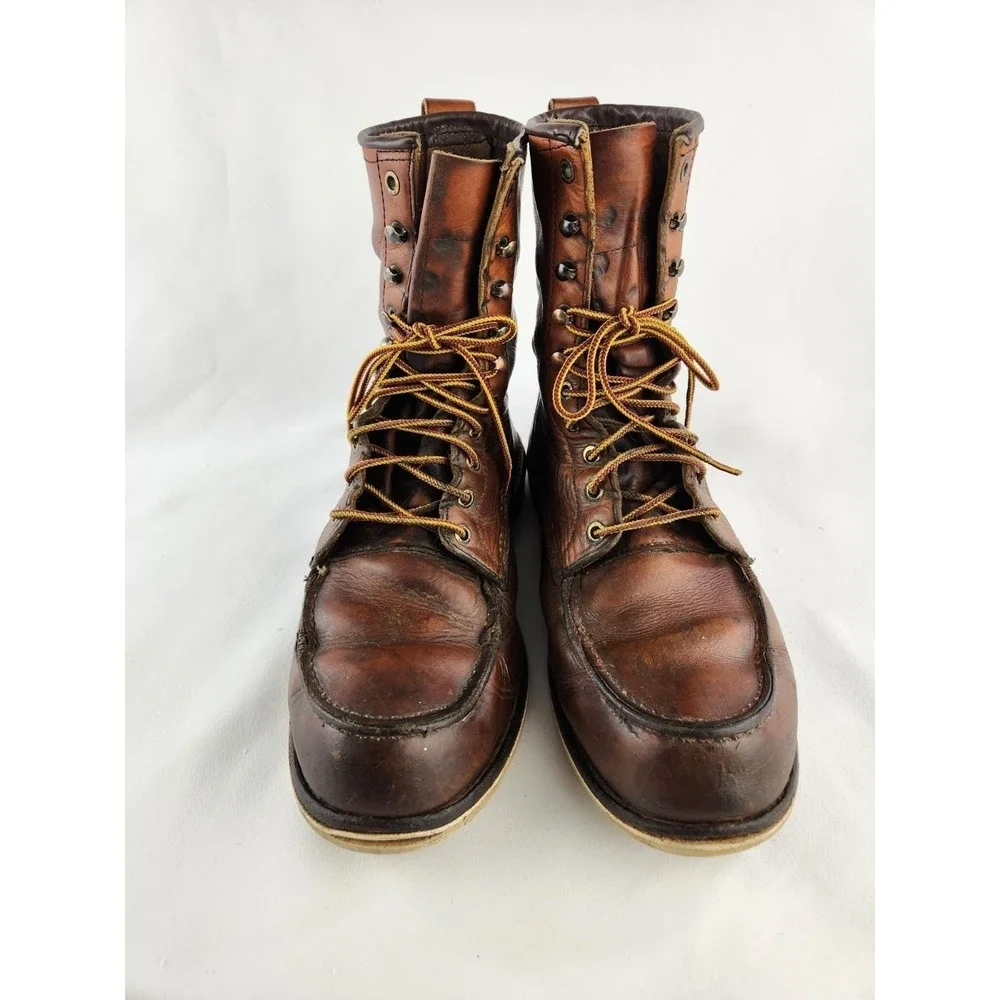 Vintage Red Wing heritage boots #10877  Sz 12 Tall Leather Work Field Roof Shoes